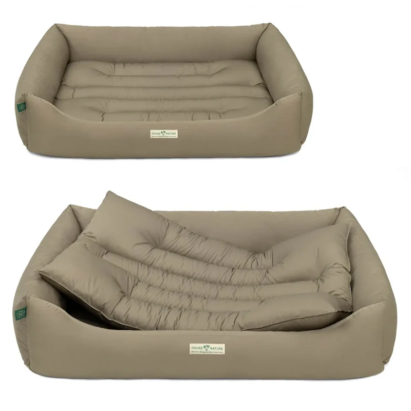 Hundebett Bern von HOUND&NATURE | Recycelte Materialien | Oeko-Tex® Standard 100 | Taupe