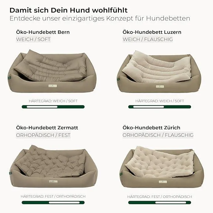 Hundebett Bern von HOUND&NATURE | Recycelte Materialien | Oeko-Tex® Standard 100 | Taupe