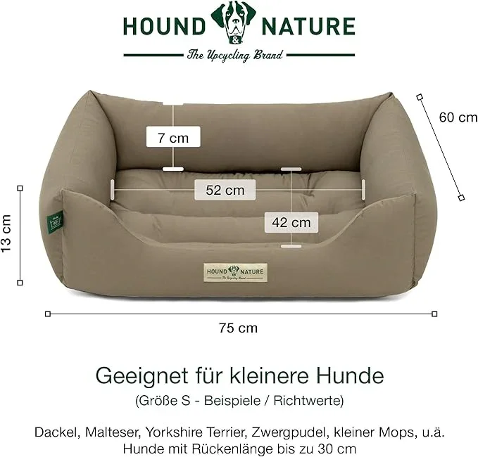 Hundebett Bern von HOUND&NATURE | Recycelte Materialien | Oeko-Tex® Standard 100 | Taupe
