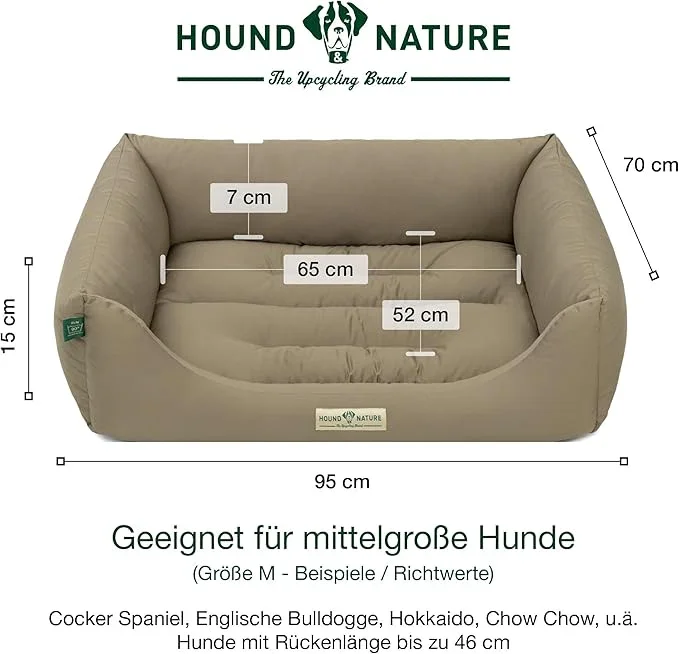 Hundebett Bern von HOUND&NATURE | Recycelte Materialien | Oeko-Tex® Standard 100 | Taupe