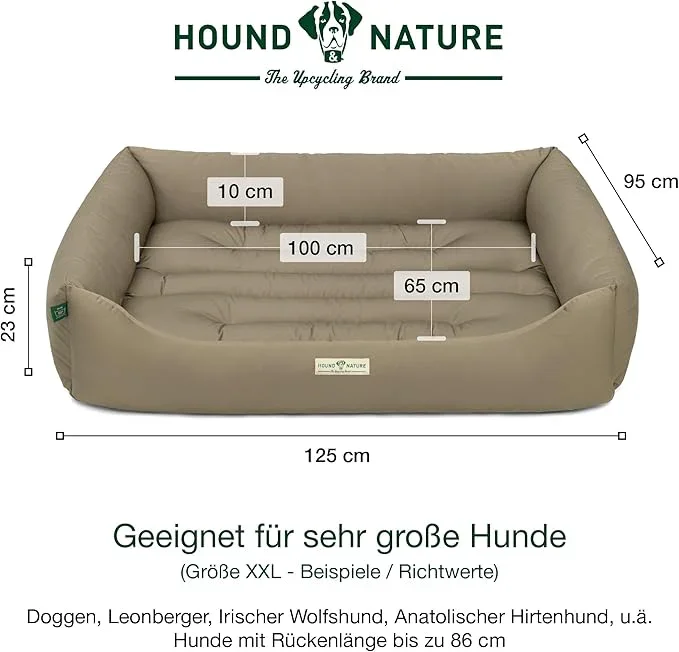 Hundebett Bern von HOUND&NATURE | Recycelte Materialien | Oeko-Tex® Standard 100 | Taupe