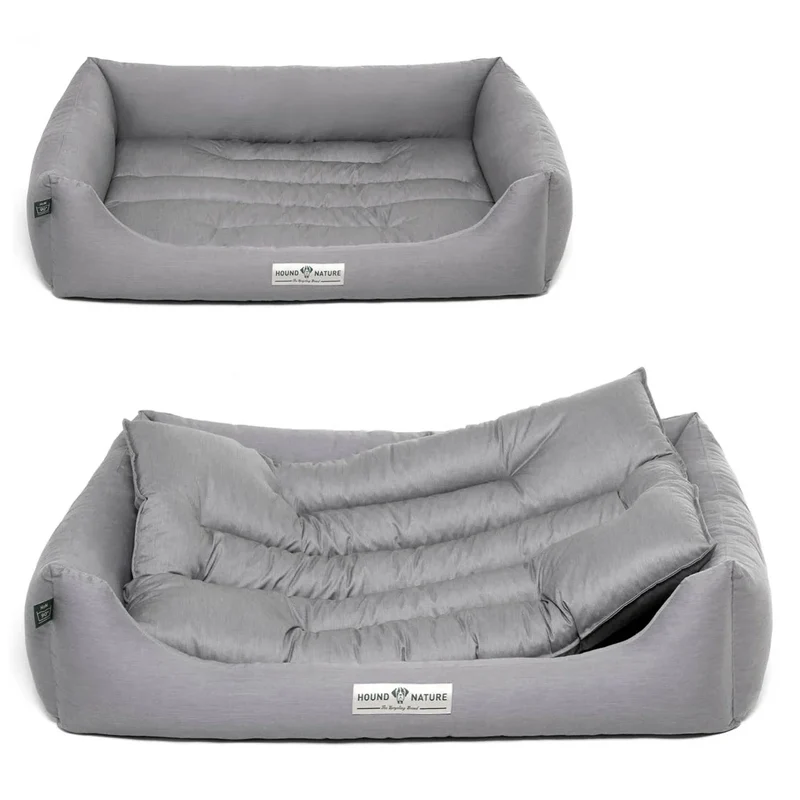 Hundebett Bern von HOUND&NATURE | Recycelte Materialien | Oeko-Tex® Standard 100 | Hellgrau
