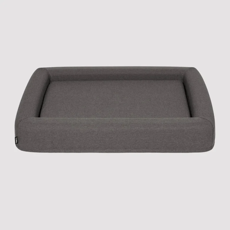FINNTO® Hundebett orthopädisch | Antiallergen | FAIRTRADE zertifiziert & Oeko-Tex® Standard | Dunkelgrau