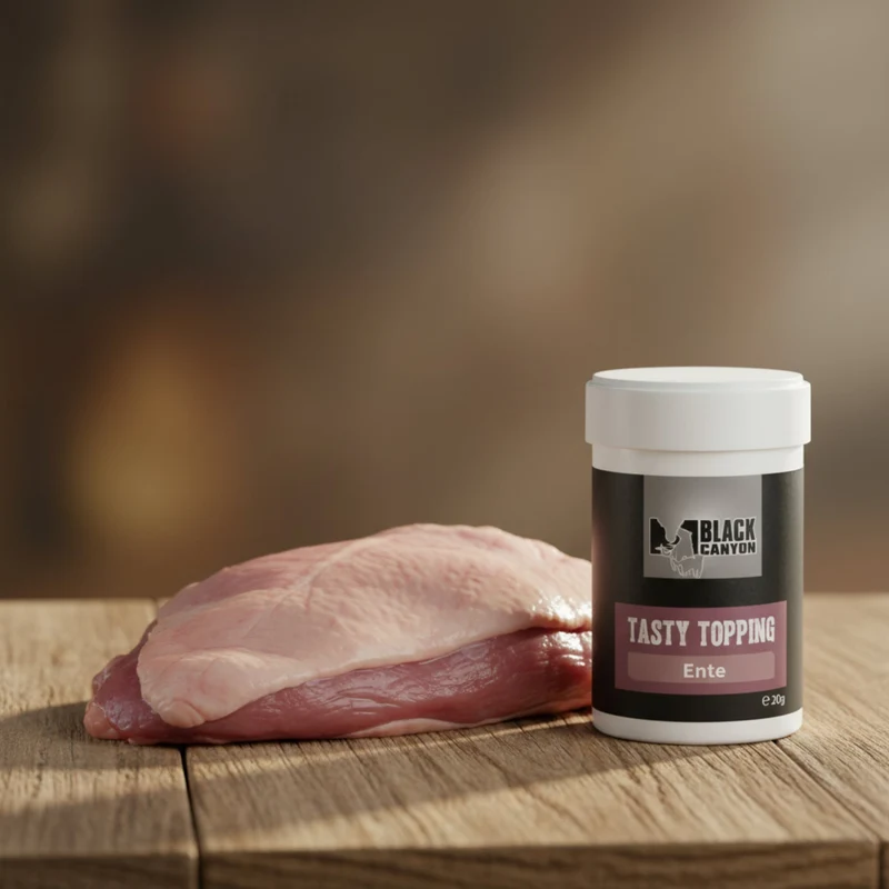 Black Canyon Tasty Topping Ente – Premium Futtertopping für Hunde & Katzen mit 100% natürlicher Entenbrust