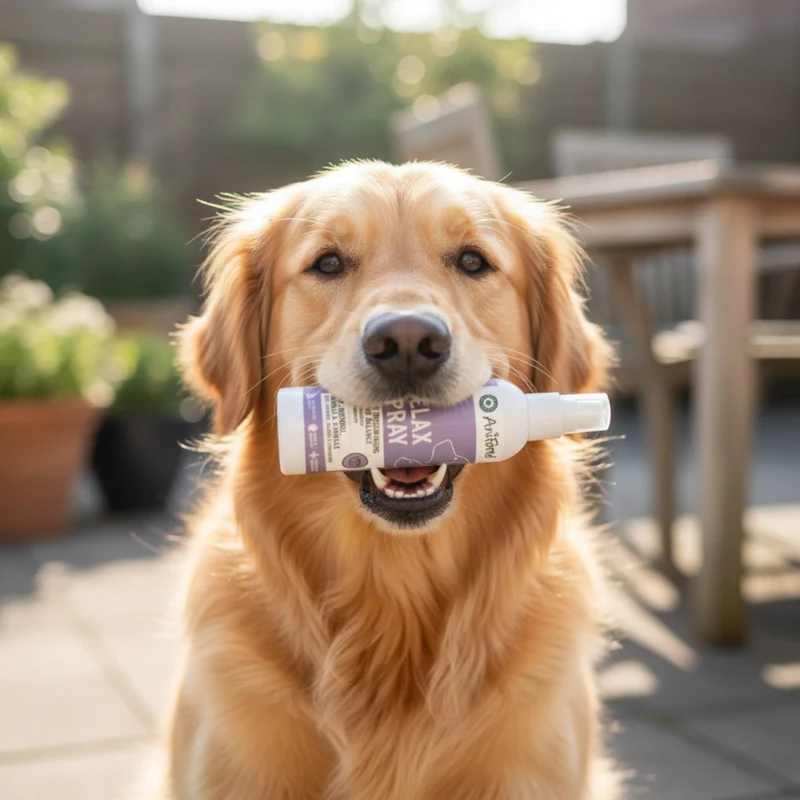 AniForte Relax Spray für Hunde & Katzen – Natürliche Beruhigung bei Stress, Angst & Unruhe durch Silvester, Gewitter & Autofahrten
