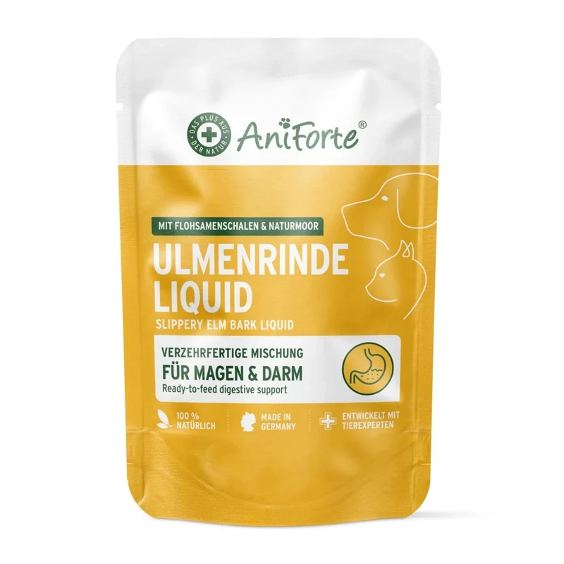 AniForte Ulmenrinde Liquid für Hunde & Katzen – Natürliche Unterstützung bei Magen-Darm-Beschwerden, Sodbrennen, Übersäuerung & Durchfall