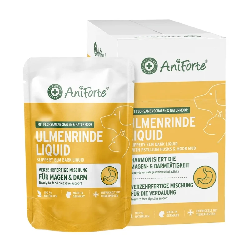AniForte Ulmenrinde Liquid für Hunde & Katzen – Natürliche Unterstützung bei Magen-Darm-Beschwerden, Sodbrennen, Übersäuerung & Durchfall