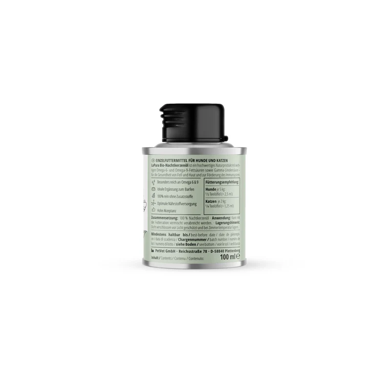 LaPura Bio-Nachtkerzenöl für Hunde und Katzen - 100 ml