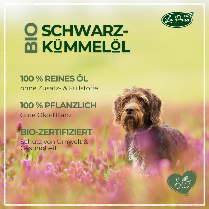 LaPura Bio-Schwarzkümmelöl für Hunde und Pferde - 100 ml
