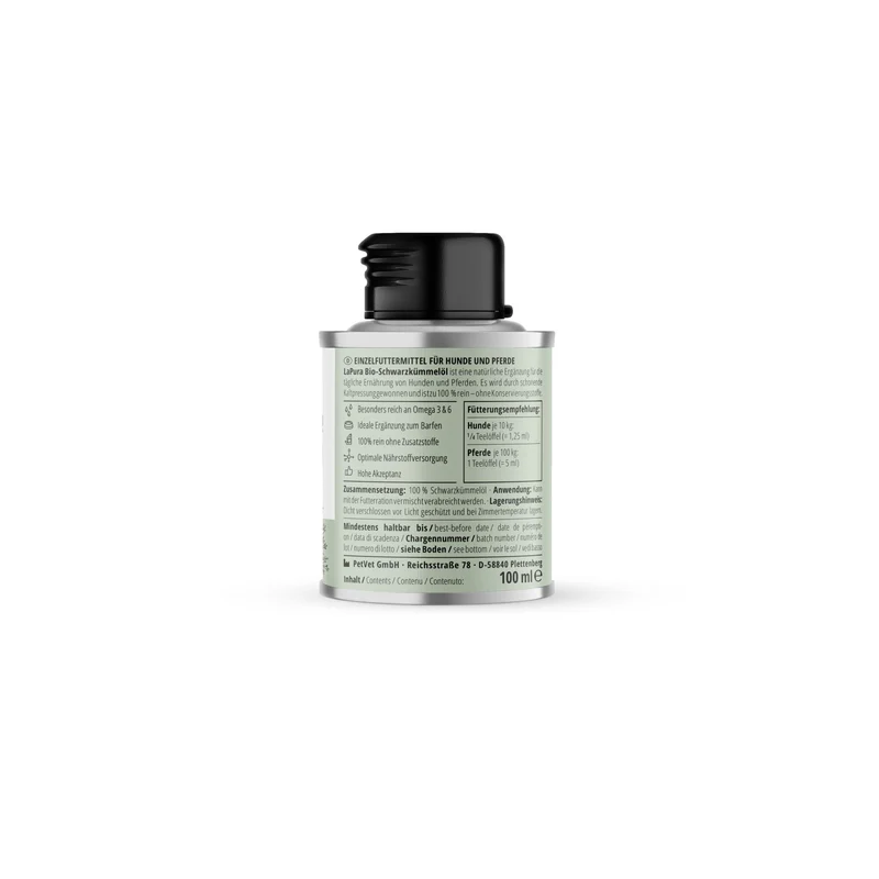 LaPura Bio-Schwarzkümmelöl für Hunde und Pferde - 100 ml