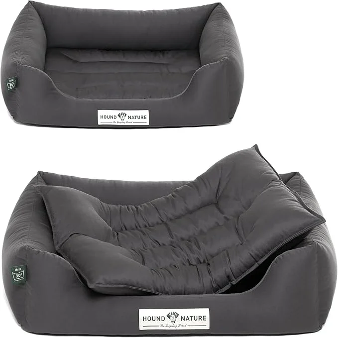 Hundebett Bern von HOUND&NATURE | Recycelte Materialien | Oeko-Tex® Standard 100 | Grau