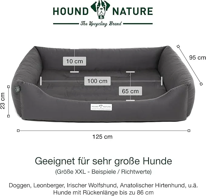 Hundebett Bern von HOUND&NATURE | Recycelte Materialien | Oeko-Tex® Standard 100 | Grau