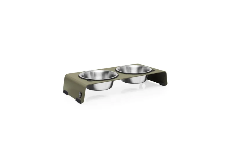 Jaska erhöhte Futterstation Hundebar ARC | Stahl & Edelstahl | 4 Größen | Olive