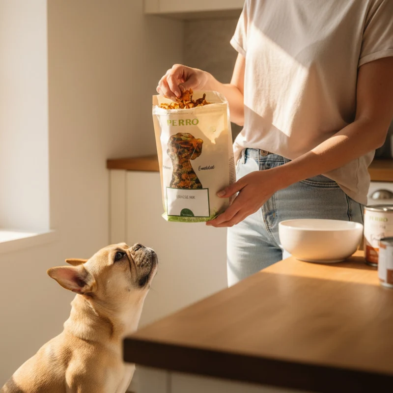 Perro Hundeflocken Gemüse Mix - Premium Nahrungsergänzung für Hunde mit natürlichen Gemüseflocken für gesunde Verdauung und Vitalität