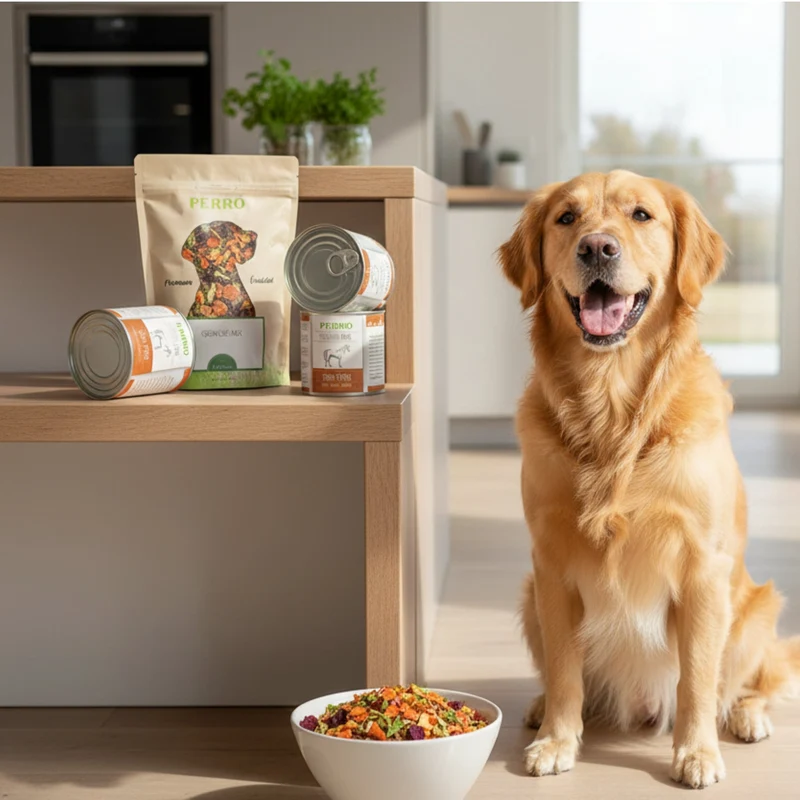 Perro Hundeflocken Gemüse Mix - Premium Nahrungsergänzung für Hunde mit natürlichen Gemüseflocken für gesunde Verdauung und Vitalität
