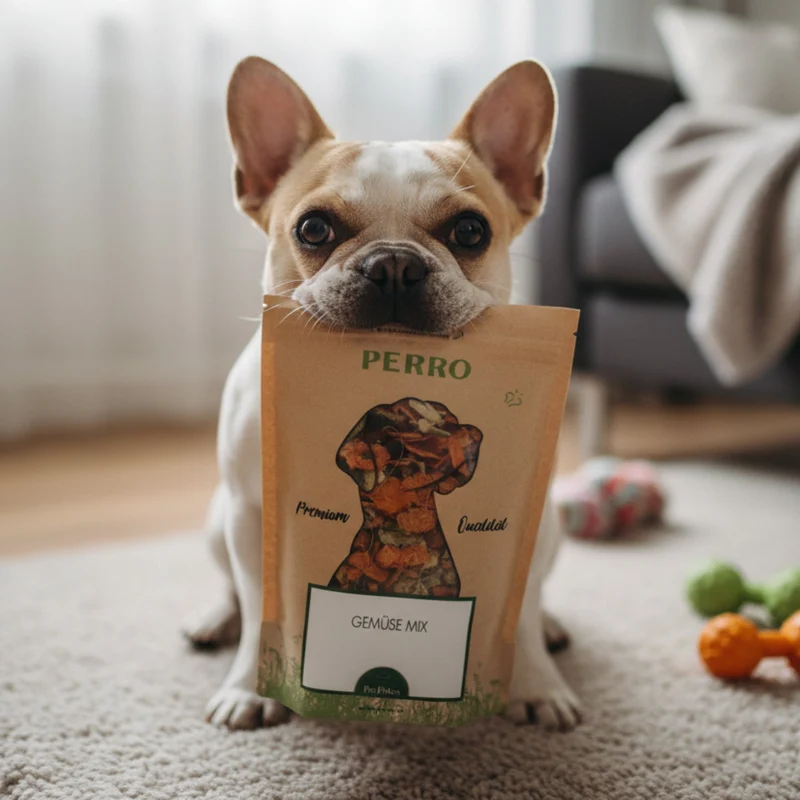 Perro Hundeflocken Gemüse Mix - Premium Nahrungsergänzung für Hunde mit natürlichen Gemüseflocken für gesunde Verdauung und Vitalität