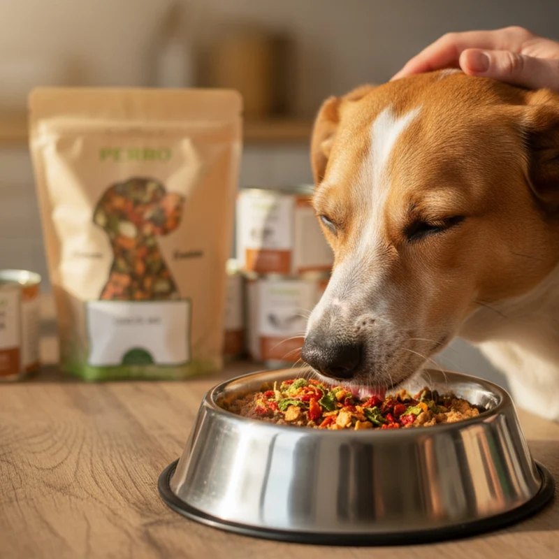 Perro Hundeflocken Gemüse Mix - Premium Nahrungsergänzung für Hunde mit natürlichen Gemüseflocken für gesunde Verdauung und Vitalität