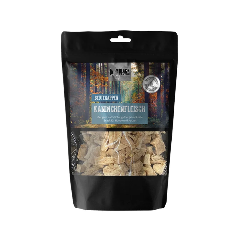 Black Canyon Beutehappen Kaninchenfleisch – Premium Snack für Hunde & Katzen, Natürlich & Proteinreich für Training & Belohnung
