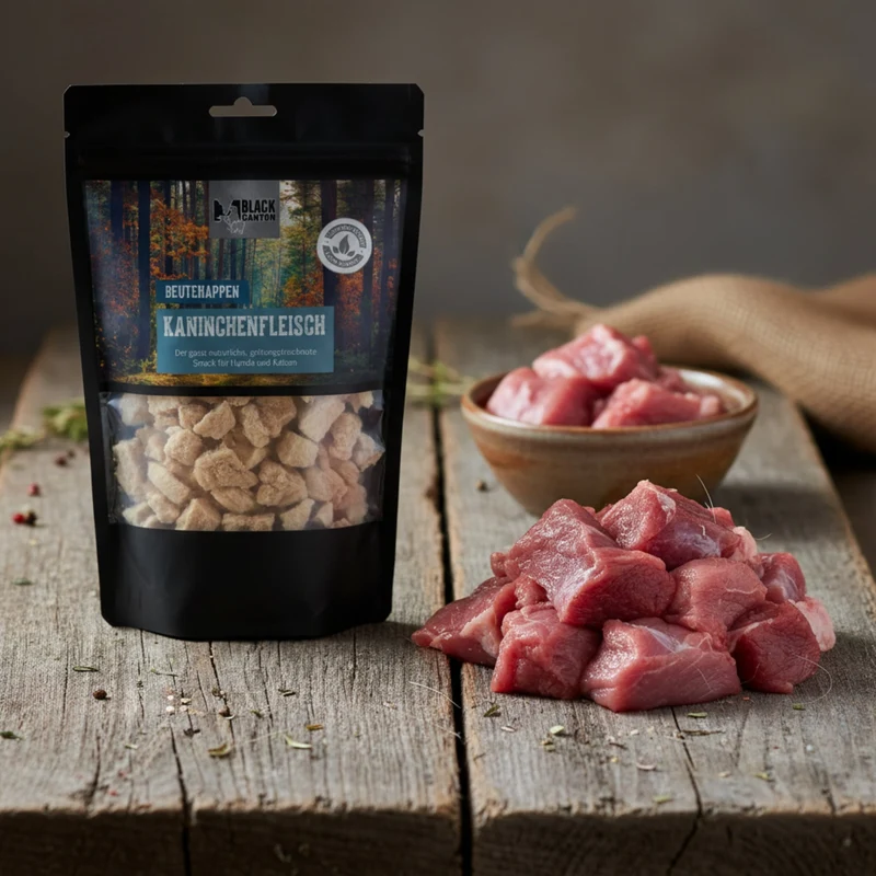 Black Canyon Beutehappen Kaninchenfleisch – Premium Snack für Hunde & Katzen, Natürlich & Proteinreich für Training & Belohnung