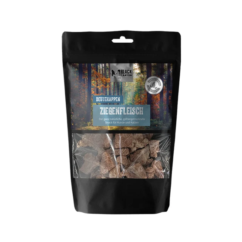 Black Canyon Beutehappen Ziegenfleisch – Premium Trainingssnack für Hunde & Katzen | Proteinreich & Ideal für Sensible Mägen