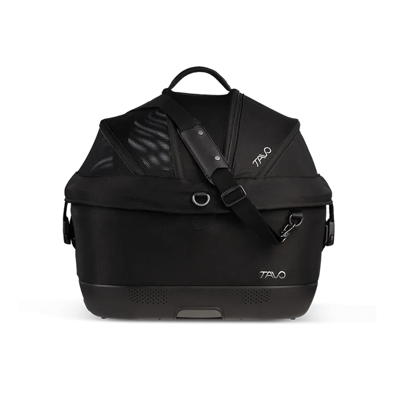 Isofix Autositz & Transportbox Maeve™ iso5x von Tavo für Hunde bis 13.6 kg | GREENGUARD-Gold-Zertifizierung | Farbe: Onyx