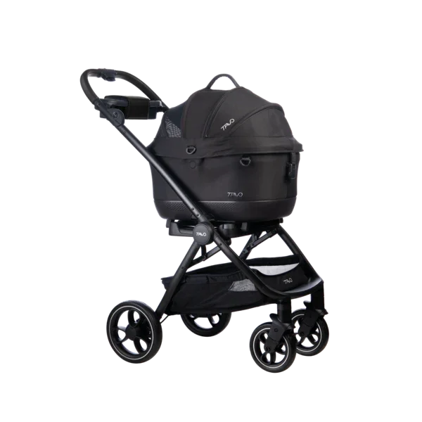 Isofix Autositz & Transportbox Maeve™ iso5x von Tavo für Hunde bis 13.6 kg | GREENGUARD-Gold-Zertifizierung | Farbe: Onyx
