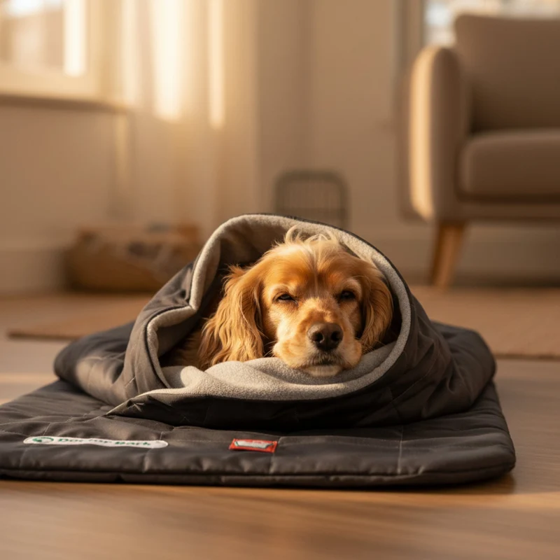 Doctor Bark Hundeschlafsack – Premium Kuschelhöhle mit orthopädischer Polsterung für Geborgenheit & erholsamen Schlaf