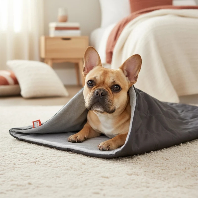 Doctor Bark Hundeschlafsack – Premium Kuschelhöhle mit orthopädischer Polsterung für Geborgenheit & erholsamen Schlaf