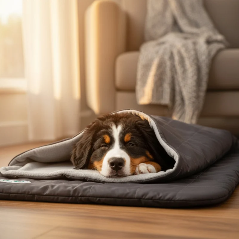 Doctor Bark Hundeschlafsack – Premium Kuschelhöhle mit orthopädischer Polsterung für Geborgenheit & erholsamen Schlaf