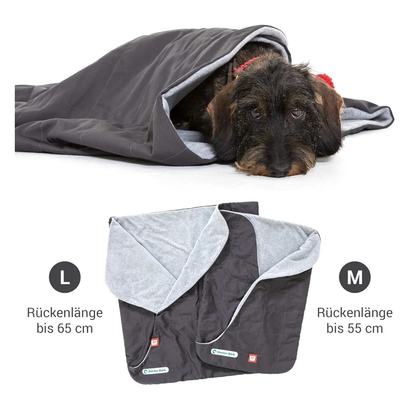 Doctor Bark Hundeschlafsack – Premium Kuschelhöhle mit orthopädischer Polsterung für Geborgenheit & erholsamen Schlaf
