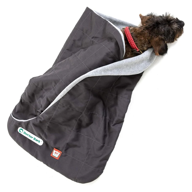 Doctor Bark Hundeschlafsack – Premium Kuschelhöhle mit orthopädischer Polsterung für Geborgenheit & erholsamen Schlaf
