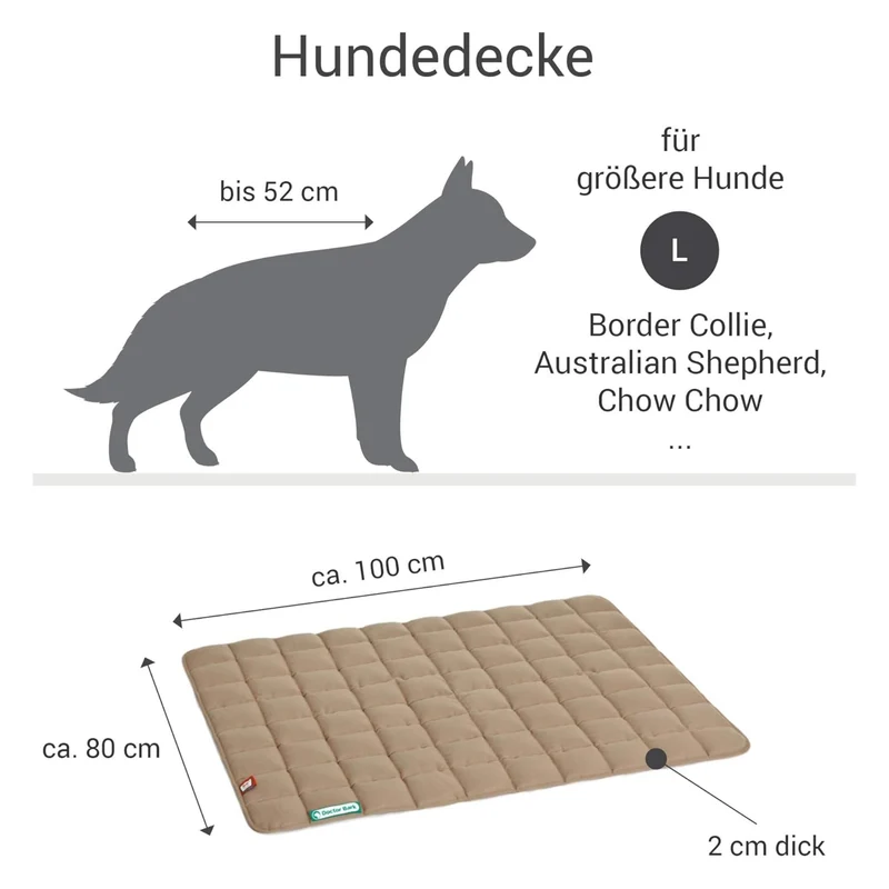 Doctor Bark Wende-Steppdecke – Orthopädische Premium-Hundedecke für Allergiker, tierärztlich entwickelt
