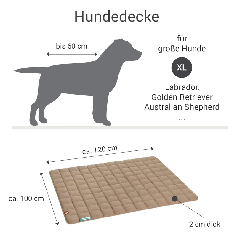 Doctor Bark Wende-Steppdecke – Orthopädische Premium-Hundedecke für Allergiker, tierärztlich entwickelt