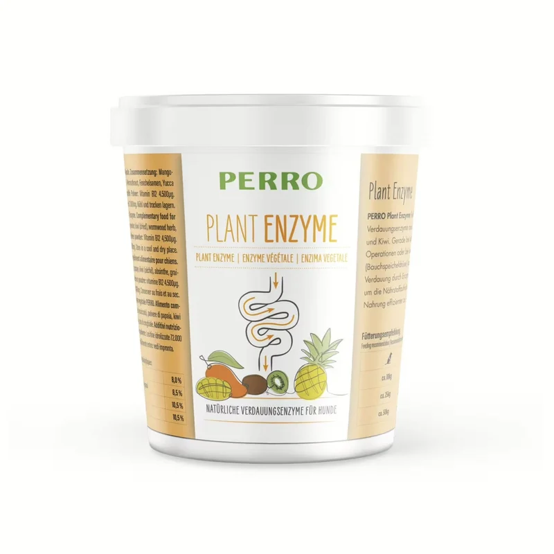 Perro Plant Enzyme – Natürliche Verdauungsenzyme für Hunde mit Ananas & Kiwi für optimale Nährstoffaufnahme und Darmgesundheit