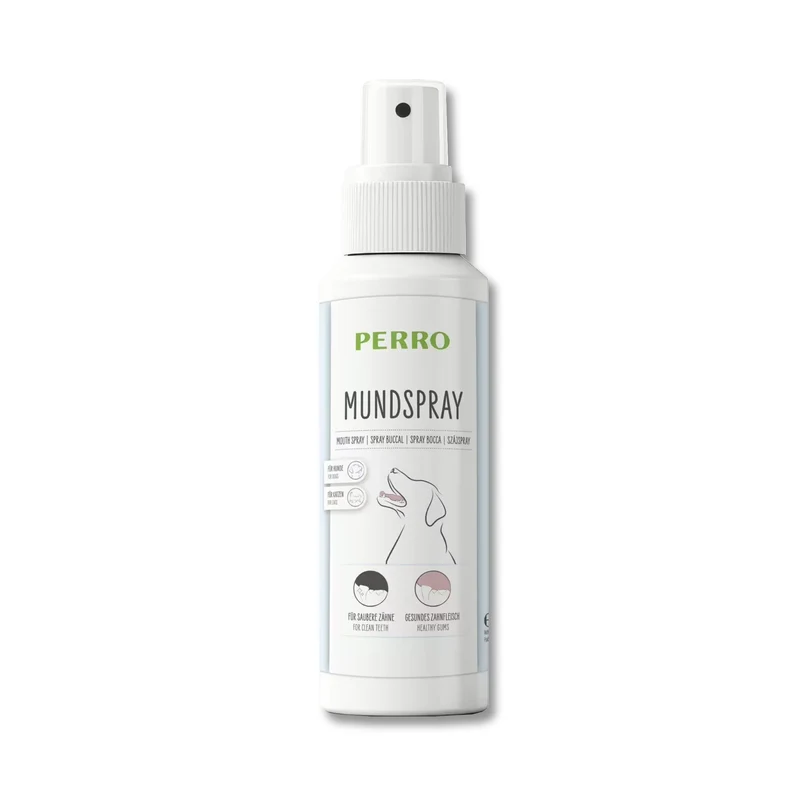Perro Dental Mundspray für Hunde & Katzen – Zahnsteinvorbeugung, Zahnfleischstärkung & frischer Atem mit Coenzym Q10