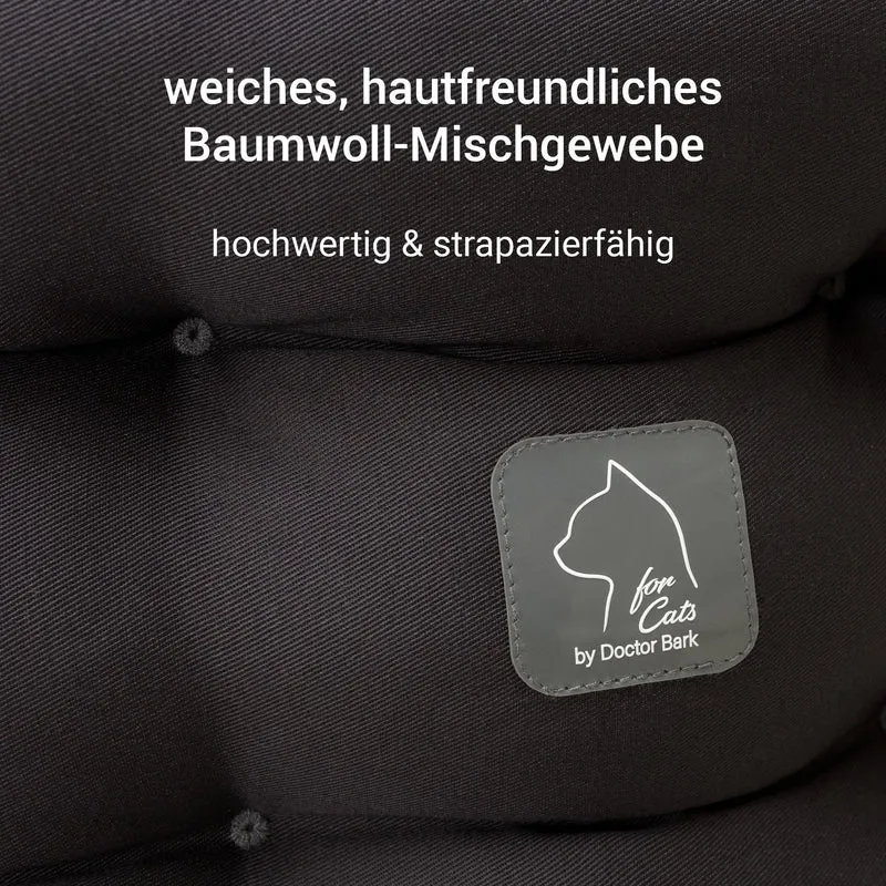 4cats by Doctor Bark Katzenbett Deluxe – Rundes Katzennest | Waschbar bis 95 °C | Formstabil & Langlebig | Made in Germany