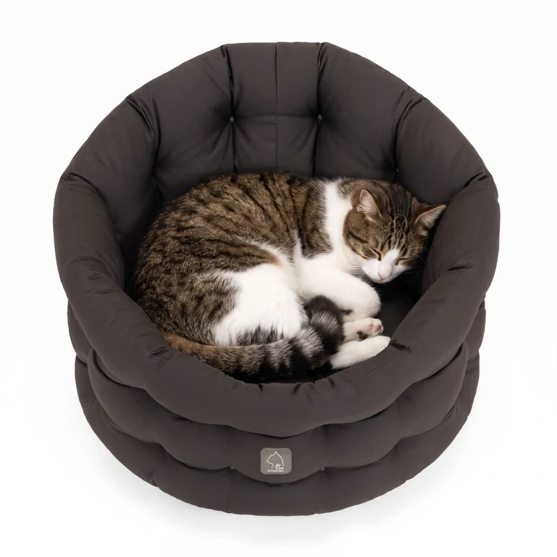 4cats by Doctor Bark Katzenbett Deluxe für Kater – Katerbett, waschbar bis 95 °C, Made in Germany | Der Rückzugsort, den dein Kater wirklich braucht