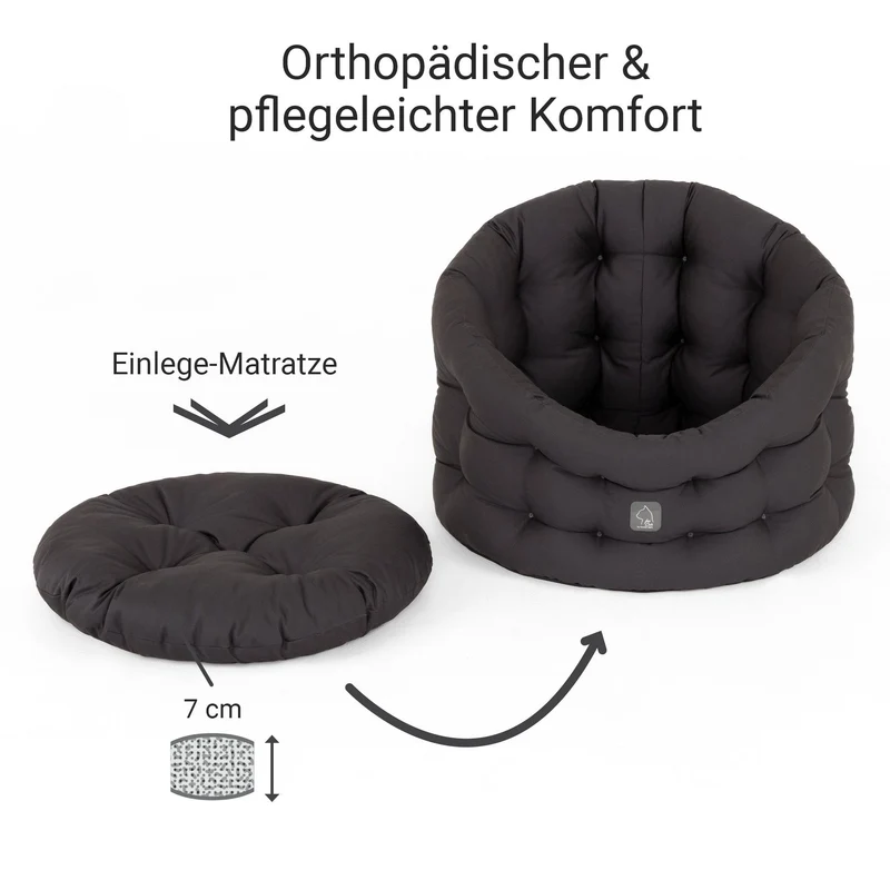 4cats by Doctor Bark Katzenbett Deluxe für Kater – Katerbett, waschbar bis 95 °C, Made in Germany | Der Rückzugsort, den dein Kater wirklich braucht