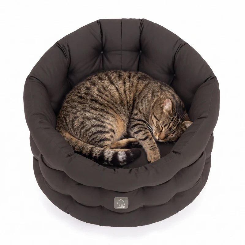 4cats by Doctor Bark Katzenbett Deluxe für Kater – Katerbett, waschbar bis 95 °C, Made in Germany | Der Rückzugsort, den dein Kater wirklich braucht