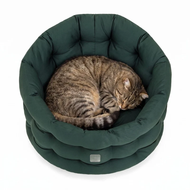 4cats by Doctor Bark Katzenbett Deluxe für Kater – Katerbett, waschbar bis 95 °C, Made in Germany | Der Rückzugsort, den dein Kater wirklich braucht