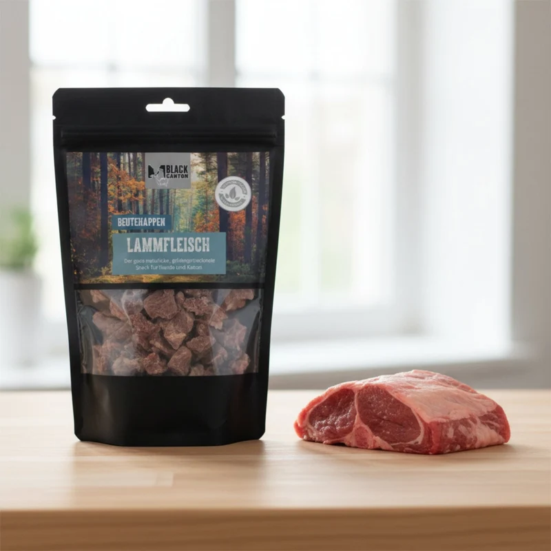 Black Canyon Beutehappen Lammfleisch – Natürliche Belohnung für Training & Zwischendurch | Weiche Fleischsnacks für Hunde & Katzen