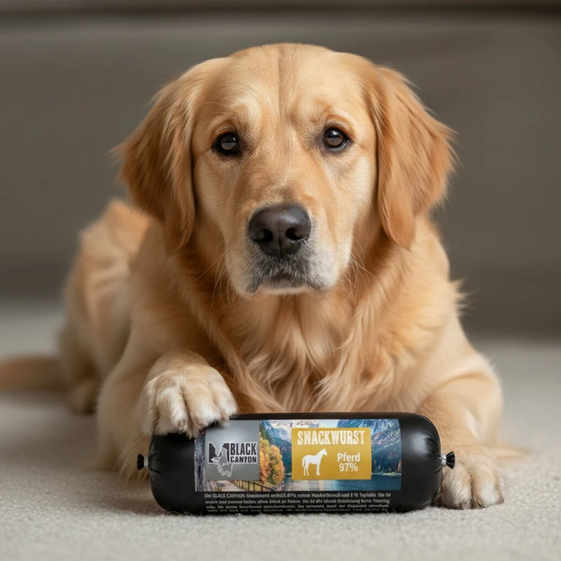 Black Canyon Snackwurst Pferd – Premium Pferdefleisch-Snack für Hunde mit Allergien & Sensibilitäten