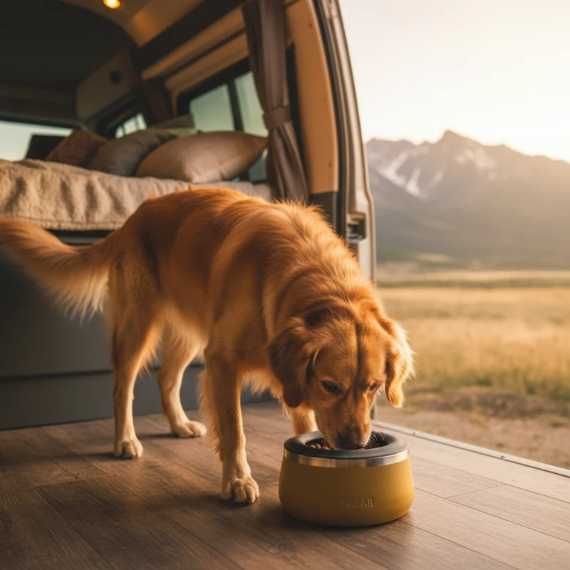 Ruffwear Basecamp Bowl – Robuster Premium Hundenapf aus Edelstahl für Outdoor-Abenteuer & Zuhause