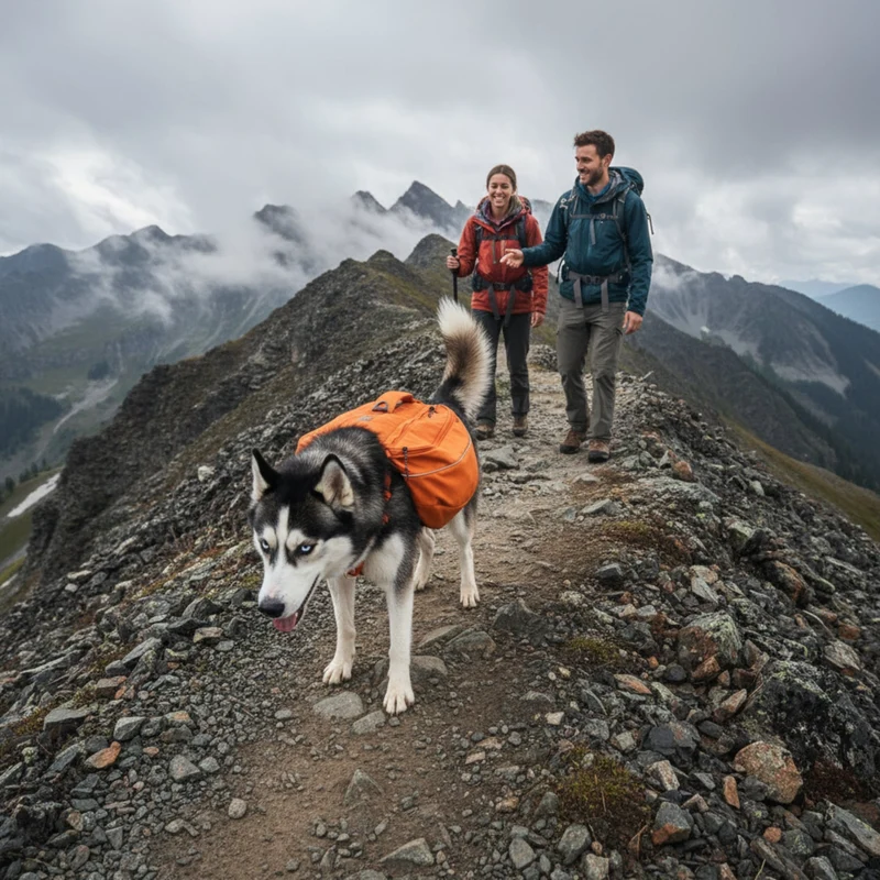 Ruffwear Approach Pack – Ergonomischer Hunderucksack mit Satteltaschen für aktive Hunde auf Trekking & Wandertouren