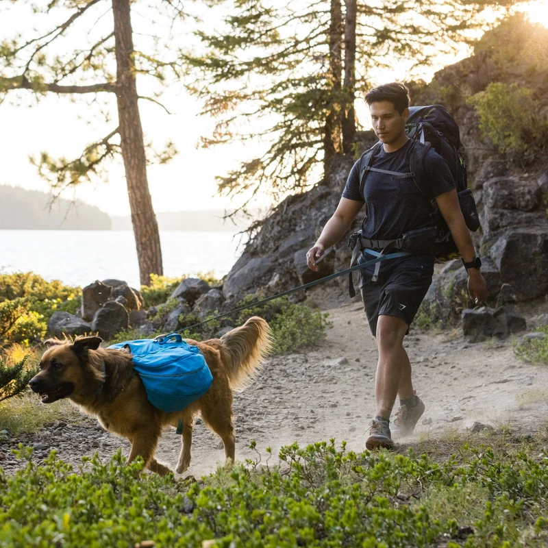 Ruffwear Approach Pack – Ergonomischer Hunderucksack mit Satteltaschen für aktive Hunde auf Trekking & Wandertouren