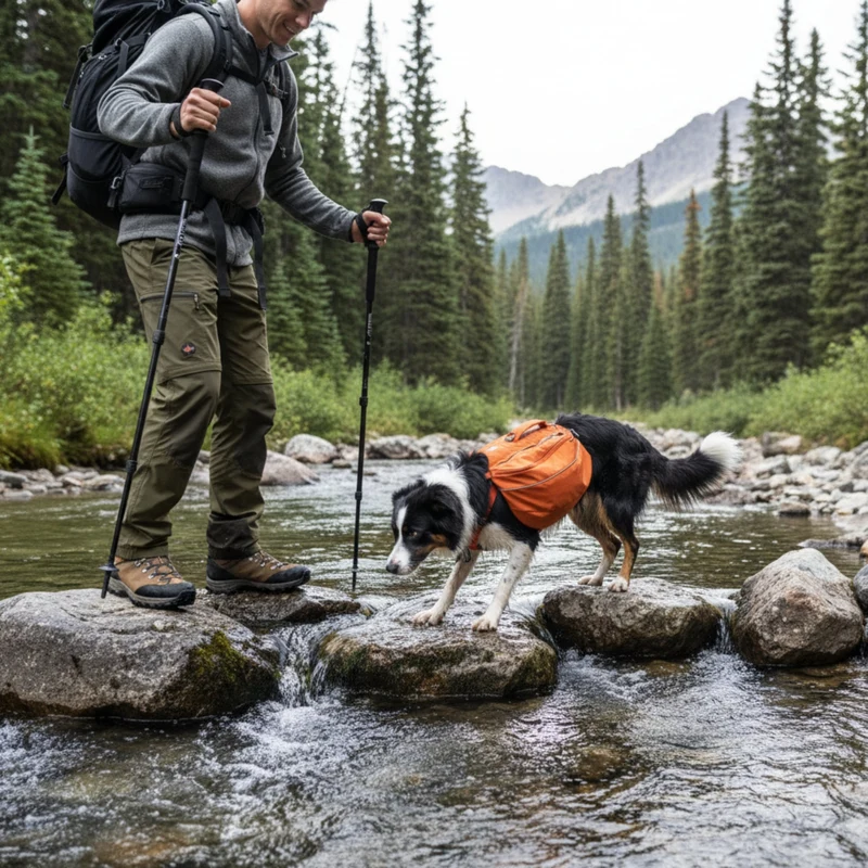 Ruffwear Approach Pack – Ergonomischer Hunderucksack mit Satteltaschen für aktive Hunde auf Trekking & Wandertouren
