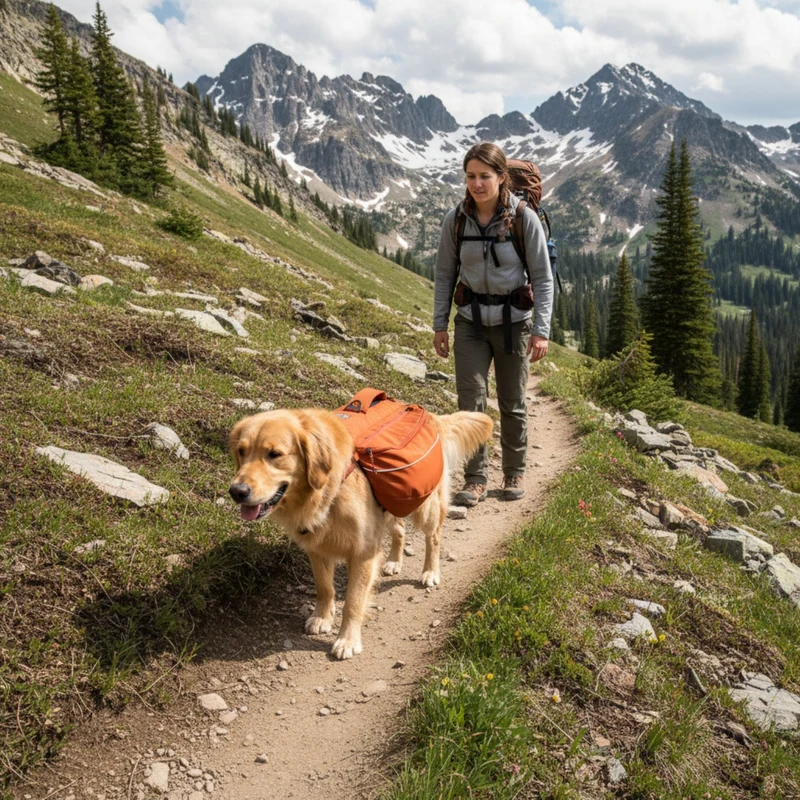 Ruffwear Approach Pack – Ergonomischer Hunderucksack mit Satteltaschen für aktive Hunde auf Trekking & Wandertouren