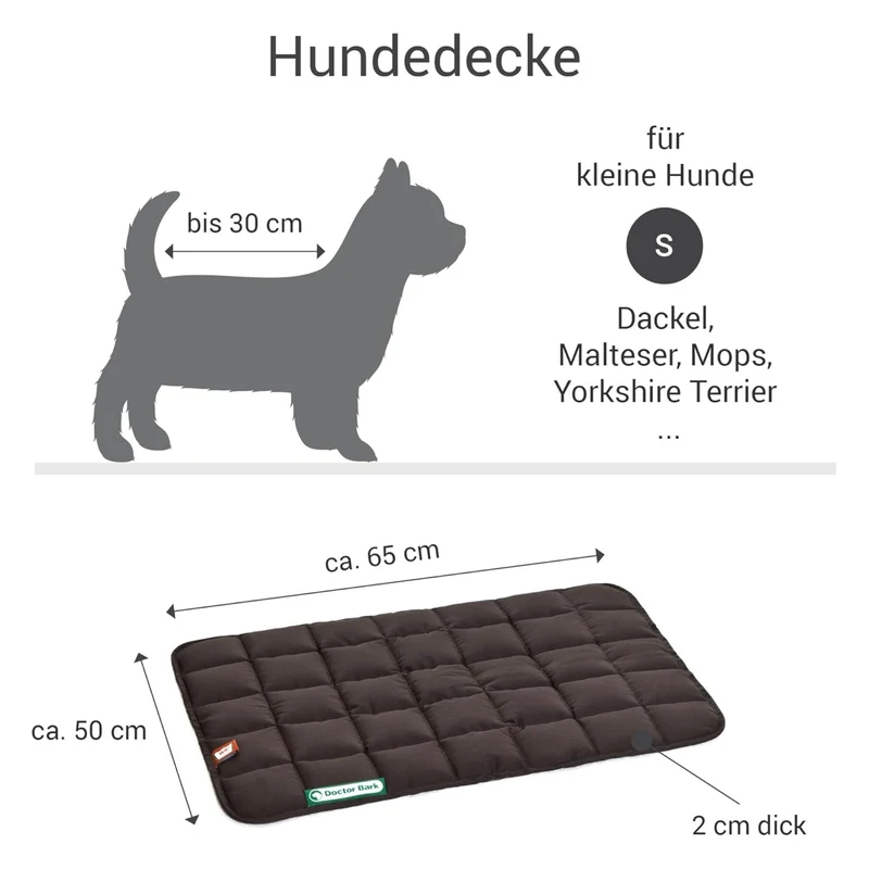 Doctor Bark Hundedecke – Waschbar bis 95°C, Hygienisch & Gelenkschonend für Indoor & Outdoor