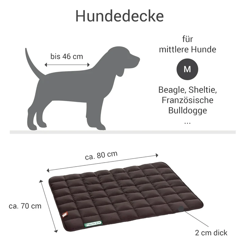 Doctor Bark Hundedecke – Waschbar bis 95°C, Hygienisch & Gelenkschonend für Indoor & Outdoor