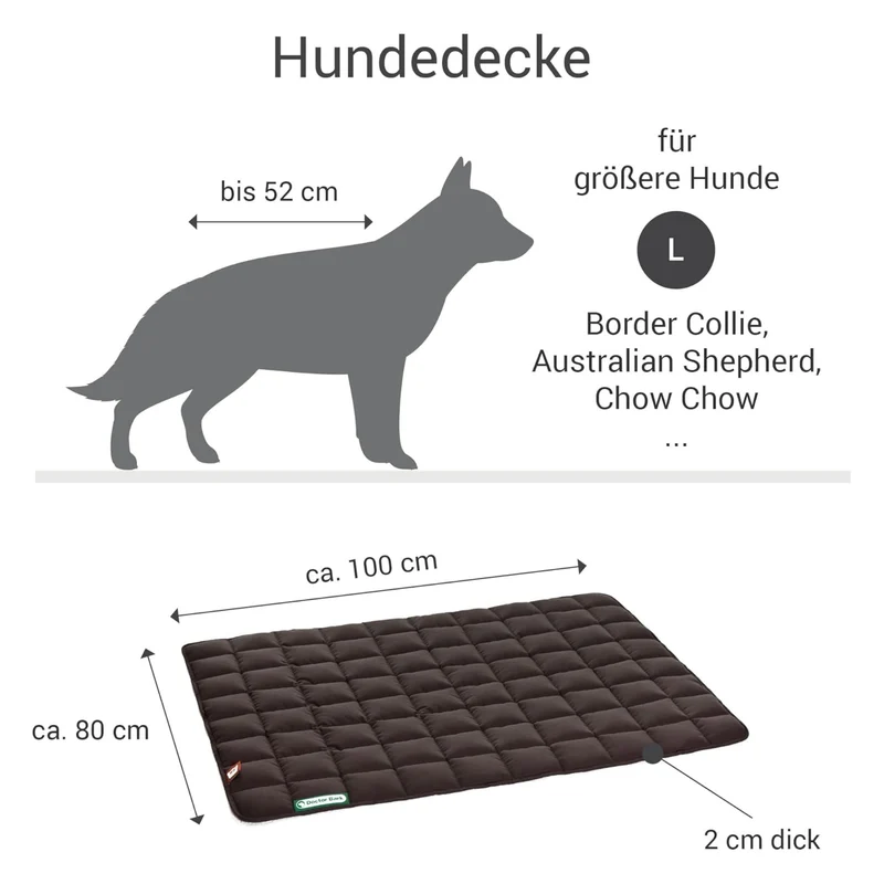 Doctor Bark Hundedecke – Waschbar bis 95°C, Hygienisch & Gelenkschonend für Indoor & Outdoor
